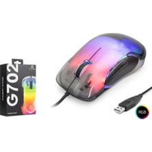Good Pro G702 Rgb Gaming Mouse 7200 Dpı 6 Tuş 1000Hz Kristal Siyah