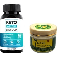 Rota Style Hintohu 7days Slimming Cream Ginger Miracle 100 ml Vücut Bakım Kremi Zencefil  1 Adet +Keto Weight Loss 60  1 Adet