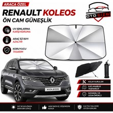OtoÇizgi Renault Koleos Şemsiye Tip Ön Cam Güneşliği Katlanabilir Uv Korumalı Araç Cam Güneşlik