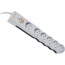 Tuncmatik Tunçmatik TSK5015 Powersurge Beyaz Beşli 2 USB Girişli 1,5 Metre Akım Korumalı Priz