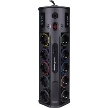 Tuncmatik S-Link SWV-PRZ010 1.8m 1860 Joule 1.5mm 1 USB 1 Type C 2.1A-5V 16A 250V 3680W 10LU Akım Kor.priz