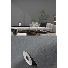 Renkli Duvarlar 50X280 cm (1,4m2) Koyu Gri Tezgah Arası Yapışkanlı Dokulu Esnek Silinibenilir Duvar Sticker Kağıdı Paneli