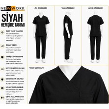 Newwork Zarf Yaka Yazlık Kısa Kol Hemşire Takım