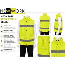 Newwork Imperteks Kapitoneli Reflektörlü Neon Iş Yeleği