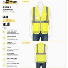 Newwork Fileli Mühendis Ikaz Yeleği Sarı
