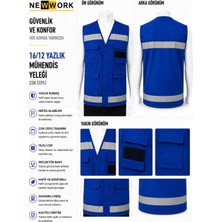Newwork 16/12 Yazlık Kumaş Mavi Mühendis Yeleği
