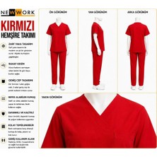 Newwork Zarf Yaka Yazlık Kısa Kol Hemşire Takım