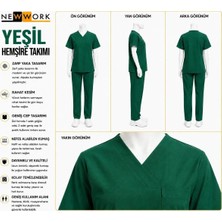 Newwork Zarf Yaka Yazlık Kısa Kol Hemşire Takım