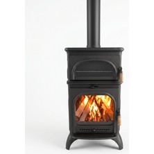 Dorello Termostatlı Fırınlı 3 Camlı Pik Döküm Odun Kömür Sobası - DRL-024