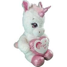 Mabelme Store 63019 Peluş 60 cm Kalpli Boynuzlu At