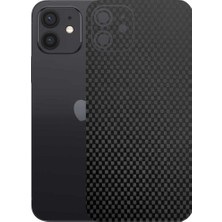 Kapps Iphone 12 ile Uyumlu Fiber Serisi Premium Arka Kapak Kaplama(Kenarlar Yoktur!)