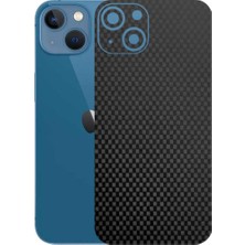 Kapps Iphone 13 ile Uyumlu Fiber Serisi Premium Arka Kapak Kaplama(Kenarlar Yoktur!)