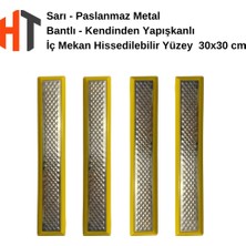 Hayat Trafik Paslanmaz Metal - Bantlı -  Iç Mekan Hissedilebilir Klavuz Yüzey  30X30 cm