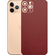 Kapps Iphone 11 Pro ile Uyumlu Fiber Serisi Premium Arka Kapak Kaplama(Kenarlar Yoktur!)