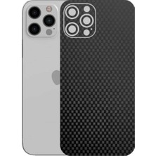 Kapps Iphone 12 Pro ile Uyumlu Fiber Serisi Premium Arka Kapak Kaplama(Kenarlar Yoktur!)