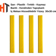 Hayat Trafik Sarı- Plastik - Tırtıklı - Kendinden Yapışkanlı Iç Mekan Hissedilebilir Klavuz Yüzey  30X30 cm