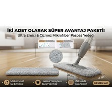 Segy Home Sprey Mop Yedek Bezi Seti Yüksek Kaliteli Mikrofiber ile Etkili Temizlik 38 Cm-12 cm Cırtlı