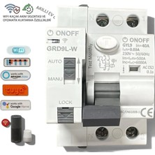 ONOFFSMART Tuya Wifi Akıllı Kaçak Akım Sigorta 40 Amper GRD9L-W