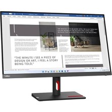 Lenovo S27I-30 63DFKAT4TK 27" 4ms 100Hz 1920X1080 Vga/hdmı Vesa Siyah IPS LED Monıtor