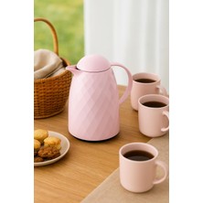 Mabelme Store 1 Lt Akrilik Soft Pembe Çay Termosu 12 Saat Sıcak 24 Saat Soğuk