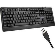 Mabelme Store SPK6247B USB 1.2 Metre Kablolu Klasik Siyah Numpadli Türkçe Q Klavye