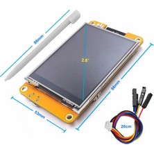 Devremarkt ESP32-2432S028R 2.8 Inch Rezistif Dokunmatik Tft LCD Modül  240X320 Pixel Rgb LED Ldr USB Uart Io Se