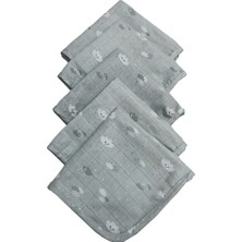 Belirtilmemiş 5 Adet Bulut Desen Müslin Bebek Ağız Bezi (33*33 Cm)