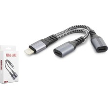 Hace Bazaar Lightning 1 To 2 Dişi Ayırıcı Kablo - Siyah GJ-013 -Hcb