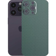 Kapps Iphone 14 Pro Max ile Uyumlu Fiber Serisi Premium Arka Kapak Kaplama(Kenarlar Yoktur!)