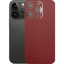 Kapps Iphone 14 Pro ile Uyumlu Fiber Serisi Premium Arka Kapak Kaplama(Kenarlar Yoktur!)