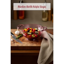 KSB Store 23,5 x 30 cm Mürdüm Akrilik Kulplu Süzgeç – Salata ve Makarna Süzme Kabı