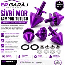 EP Garaj Otomotiv Universal Bütün Araçlara Uyumlu Sivri Mor Tampon Tutucu – Sportif ve Güçlü Görünüm!