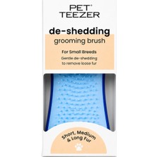 Tangle Teezer Pet Teezer De-Shedding Tüy Toplayıcı Küçük Irk Köpek Bakım Fırçası 11,7x5 cm (Mavi-Turkuaz)