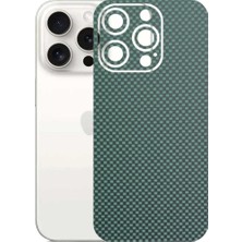 Kapps Iphone 15 Pro ile Uyumlu Fiber Serisi Premium Arka Kapak Kaplama(Kenarlar Yoktur!)