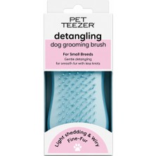 Tangle Teezer Pet Teezer Detangling Dolaşık Açıcı Küçük Irk Köpek Bakım Fırçası 11,7x5 cm (Mavi-Turkuaz)