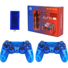 Hadron Gs5 Mını Retro Oyun Konsolu Stick HDMI Çift Gamepad 64 GB Mavi