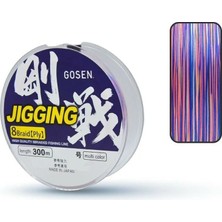 Gosen Jigging Braid Pe 8 Örgü Jig ve Tai Rubber Ipi 300MT Multi