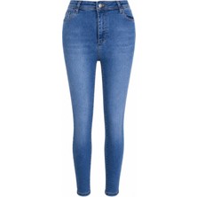 Double Slim Skinny Açık Mavi Kadın Jean Pantolon 3529