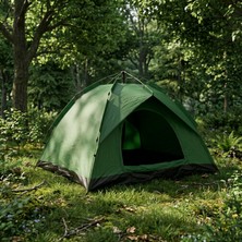 Lic Life in Camp Kamp Çadırı - 4 Kişilik Kamp Çadırı - Tam Otomatik Kamp Çadırı - Çift Katman Önü Tenteli