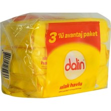 Dalin Klasik Islak Havlu Yumuşak Petek Doku 3'lü Avantajlı Paket 168 Yaprak