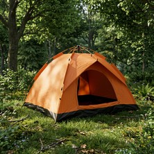Lic Life in Camp Kamp Çadırı - 4 Kişilik Kamp Çadırı - Tam Otomatik Kamp Çadırı - Çift Katman Önü Tenteli