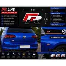 EP Garaj Otomotiv R Logo Bagaj Amblem – Krom Kırmızı Premium Tasarım