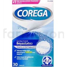 Corega Diş Protezi Beyazlatıcı Temizleyici 4'ü 1 Arada 30 Tablet
