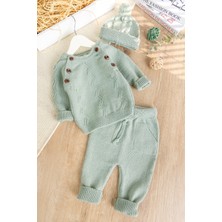 Babymod Triko Düğme Iliklemeli Kışlık Örgü Erkek Bebek Takım