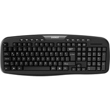 Ozkr Store Everest KB-955 Siyah USB Multimedia Kablolu Q Standart Klavye