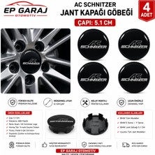 EP Garaj Otomotiv Üniversal Ac Schnitzer Jant Kapağı Göbeği 5.1 cm – 4’lü Set