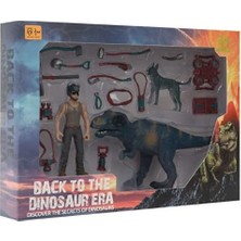 Ozkr Store Kadın Figürlü Dinozor Set