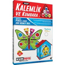 Ozkr Store 5304 Ahşap Kalemlik ve Kumbara Seti
