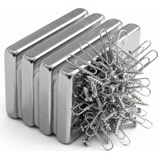 Hace Bazaar 2 Adet 40X20X5MM Neodyum Magnet Güçlü N35 Mıknatıs Köşeli Nikel Kaplama
