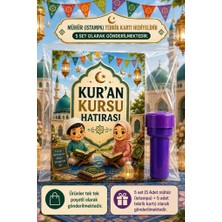 Nostaljik Lezzetler 5 Adet Kur'an Kursu Hatırası Mühür (Istampa) Tebrik Kartı Hediye Seti